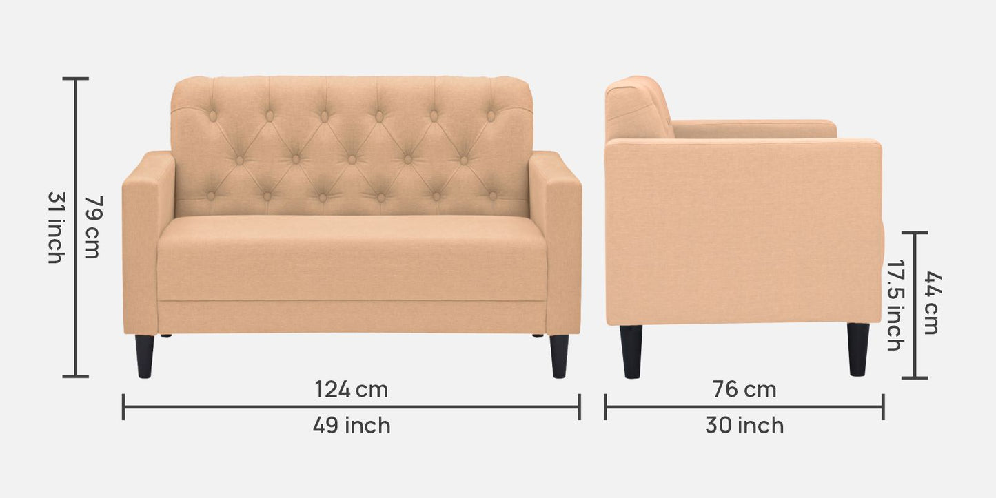 Eden Tufted Back Sofa - ORANGE