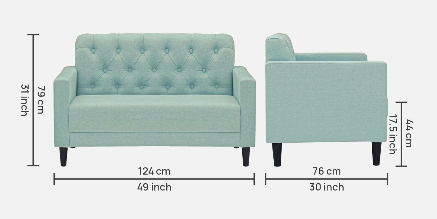 Eden Tufted Back Sofa - LIGHT GREEN