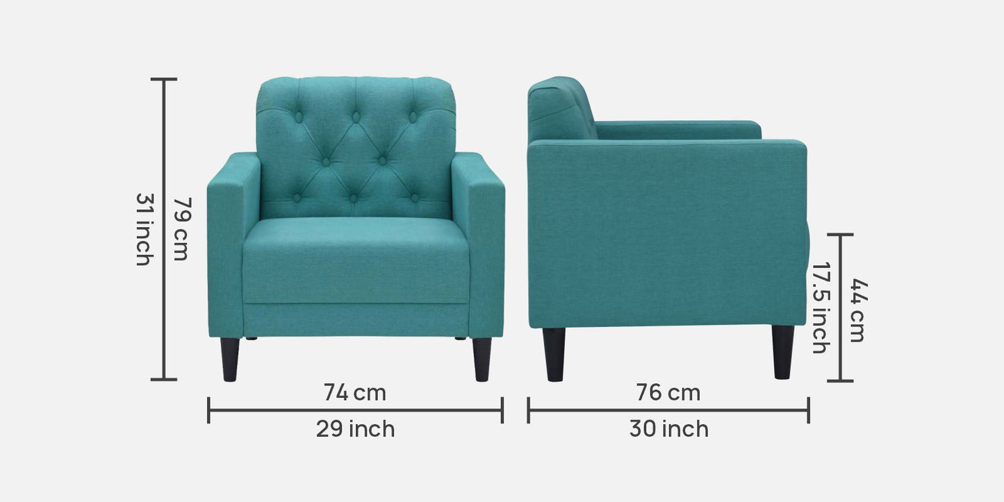 Eden Tufted Back Sofa - GREEN