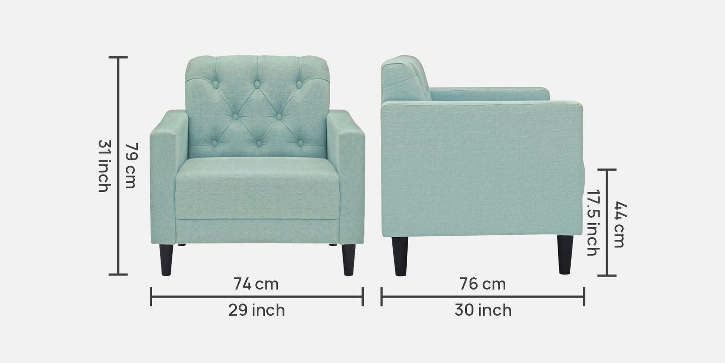 Eden Tufted Back Sofa - LIGHT GREEN