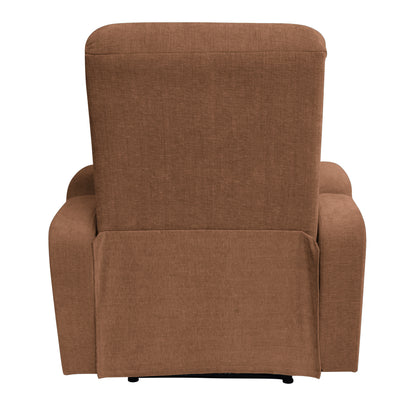 Louis Fabric 1 Seater Recliner With Pullout Lever - Brown