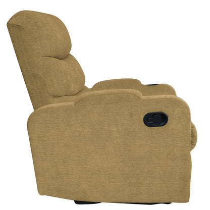 Louis Fabric 1 Seater Recliner With Pullout Lever - Mehandi