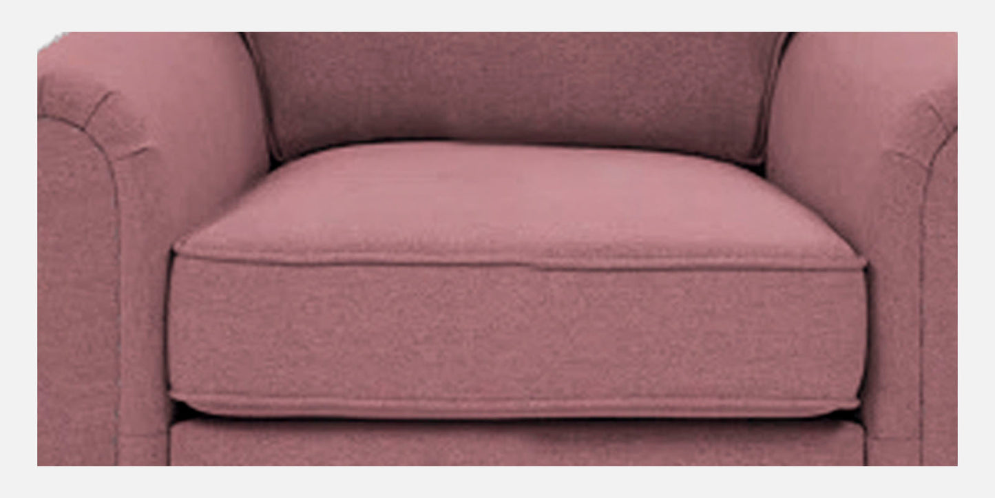 Sarra Cushion Back Sofa- Dark Pink