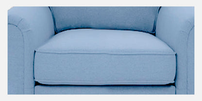 Sarra Cushion Back Sofa- Light Blue