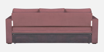 Magnet Fabric 3 Seater Sofa Bed With Loose Cushions and Storage - Dark Pink