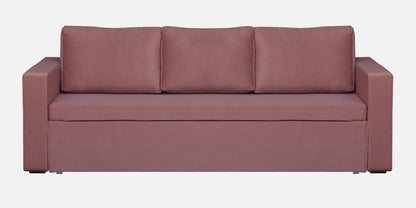 Magnet Fabric 3 Seater Sofa Bed With Loose Cushions and Storage - Dark Pink