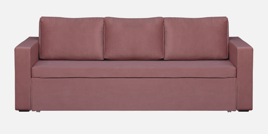 Magnet Fabric 3 Seater Sofa Bed With Loose Cushions and Storage - Dark Pink