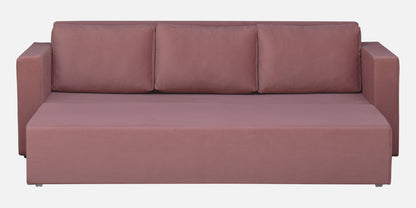 Magnet Fabric 3 Seater Sofa Bed With Loose Cushions and Storage - Dark Pink