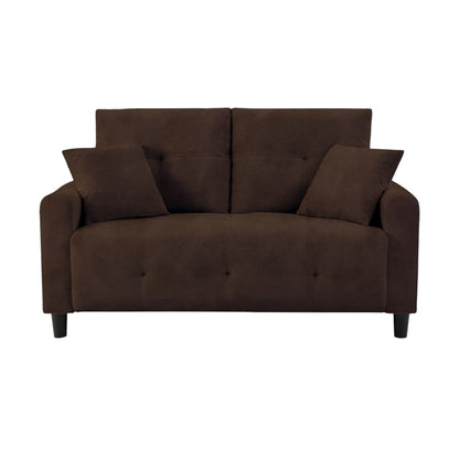 Saige Cushion Sofa- Brown