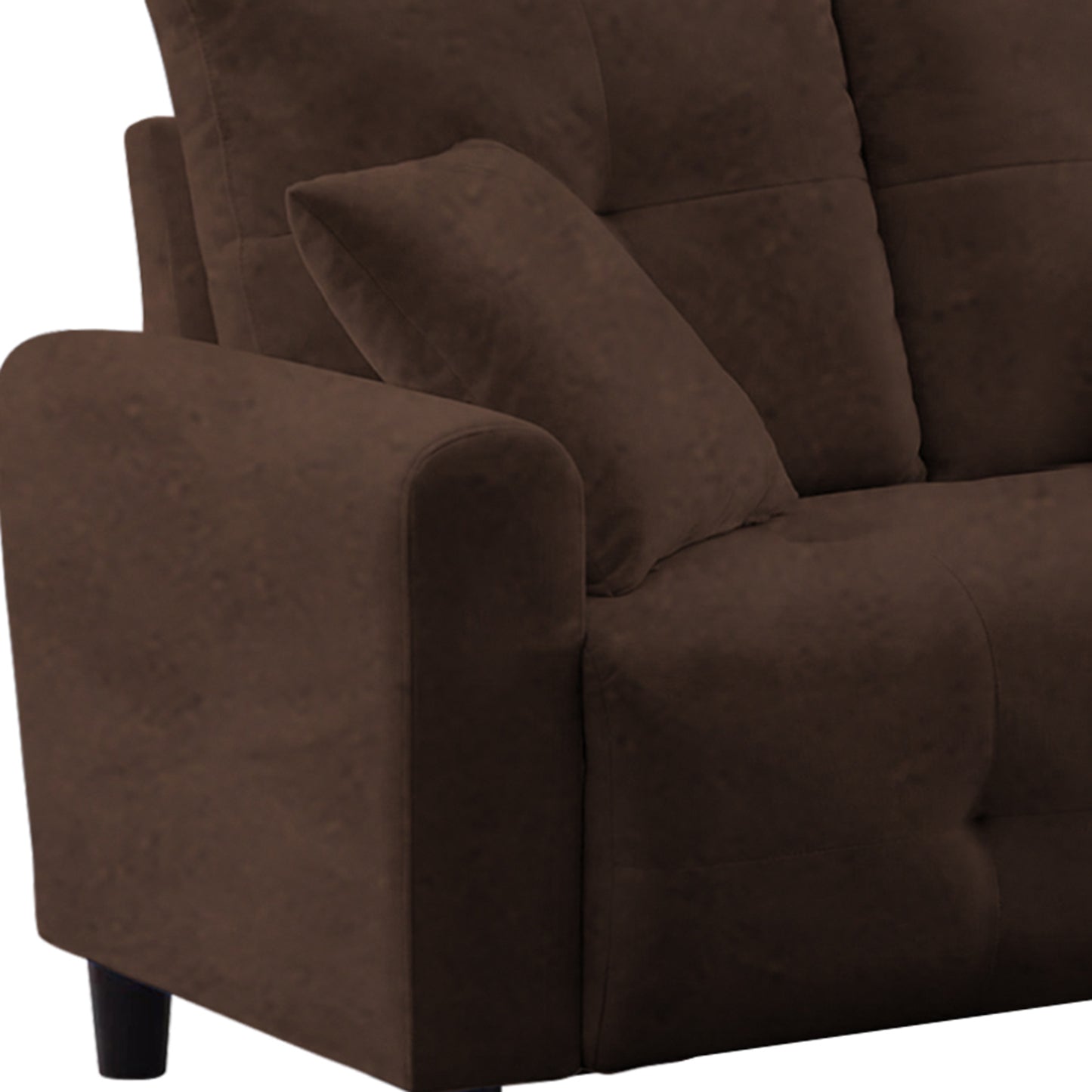 Saige Cushion Sofa- Brown