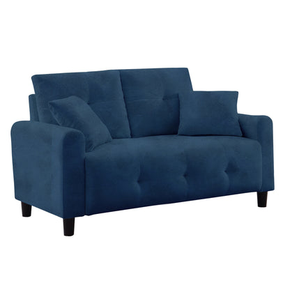 Saige Cushion Sofa- Blue