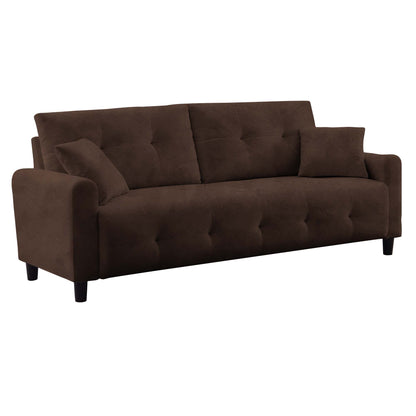 Saige Cushion Sofa- Brown