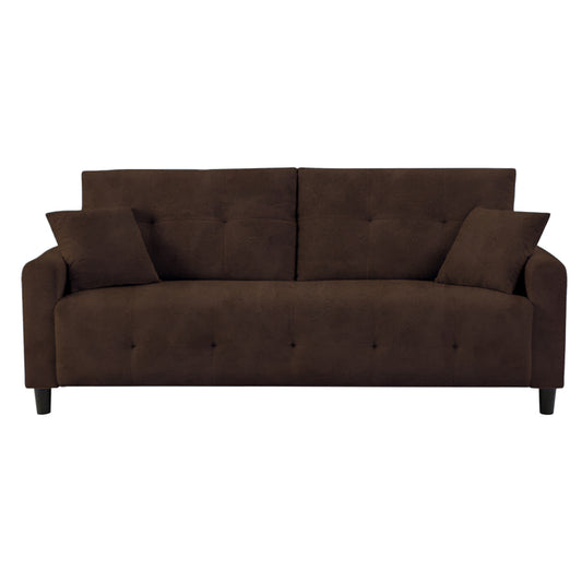 Saige Cushion Sofa- Brown