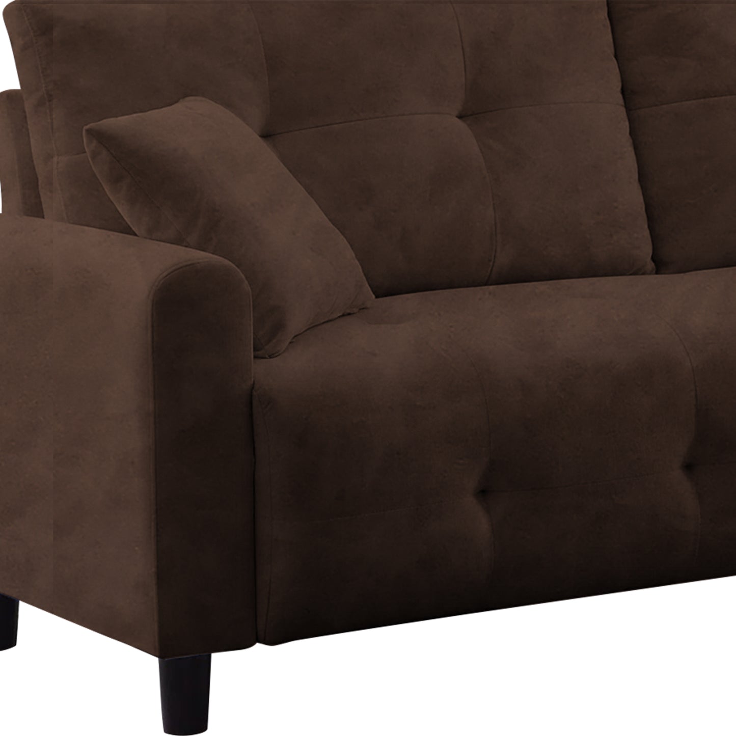 Saige Cushion Sofa- Brown