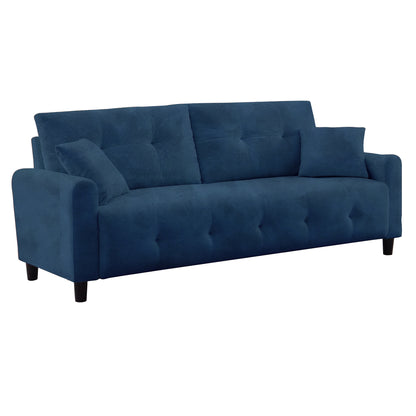 Saige Cushion Sofa- Blue