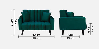 Maisy Fabric Sofa - Teal Green