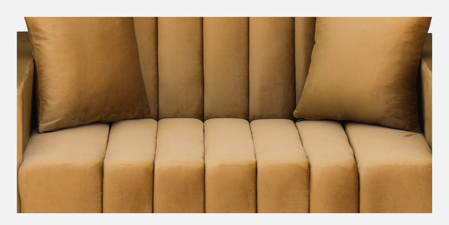 Maisy Fabric Sofa - Mustard