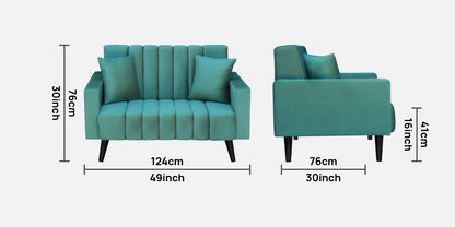 Maisy Fabric Sofa - Sea Green