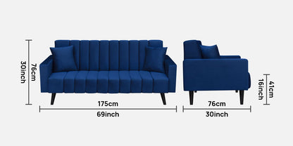 Maisy Fabric Sofa - Blue