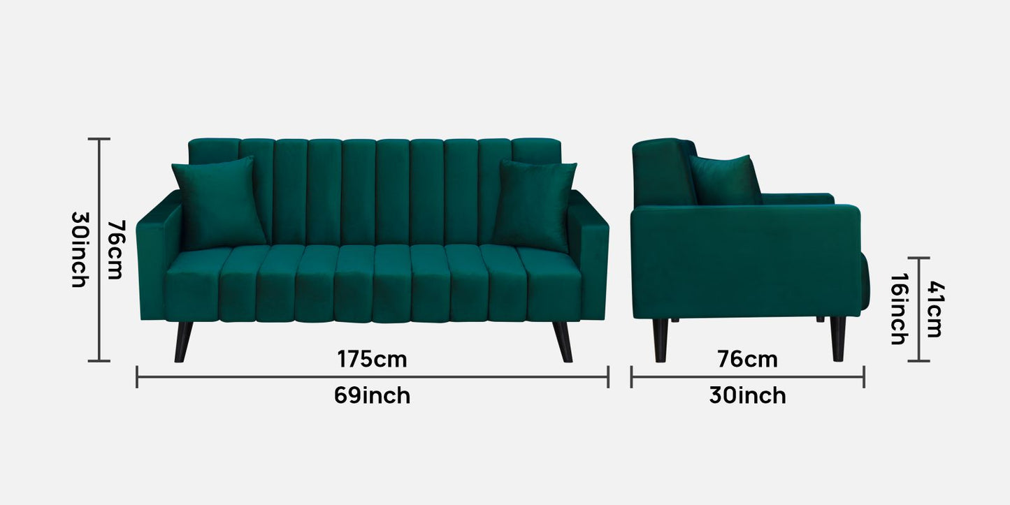 Maisy Fabric Sofa - Teal Green