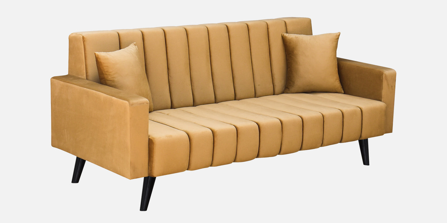 Maisy Fabric Sofa - Mustard