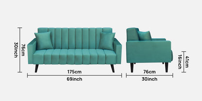 Maisy Fabric Sofa - Sea Green