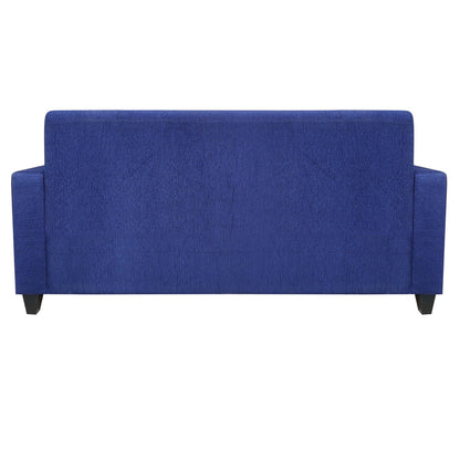 Cornelia Fabric 4 Seater (3 Seater + Ottoman) Sofa - Blue