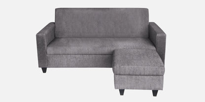 Cornelia Fabric 4 Seater (3 Seater + Ottoman) Sofa - Grey