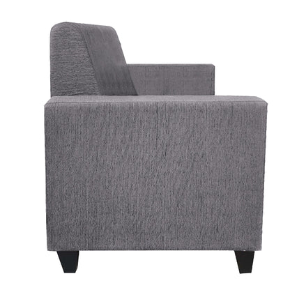 Cornelia Fabric 4 Seater (3 Seater + Ottoman) Sofa - Grey