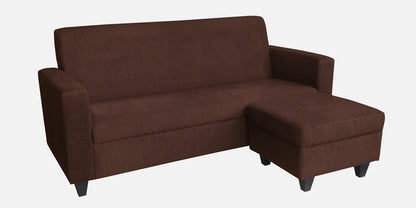 Cornelia Fabric 4 Seater (3 Seater + Ottoman) Sofa - Coffee