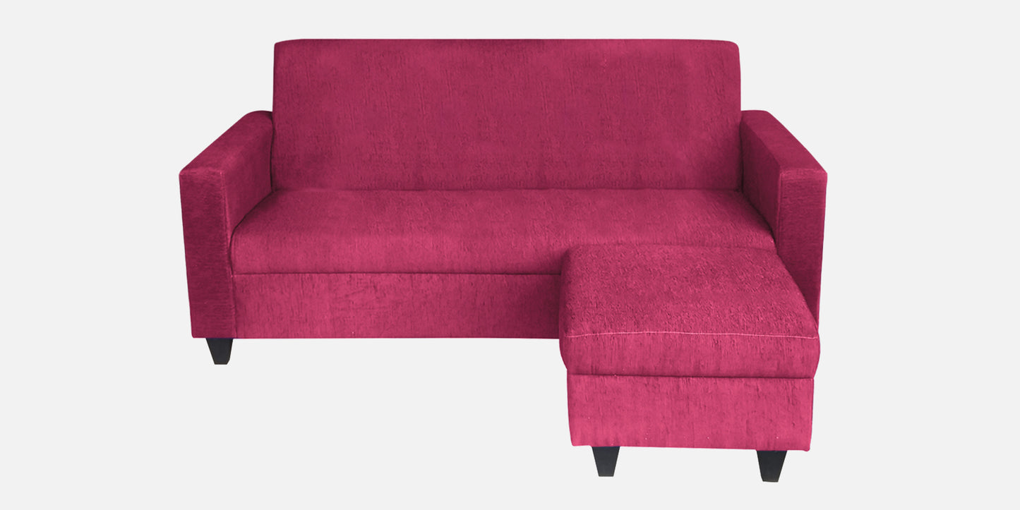 Cornelia Fabric 4 Seater (3 Seater + Ottoman) Sofa - Maroon