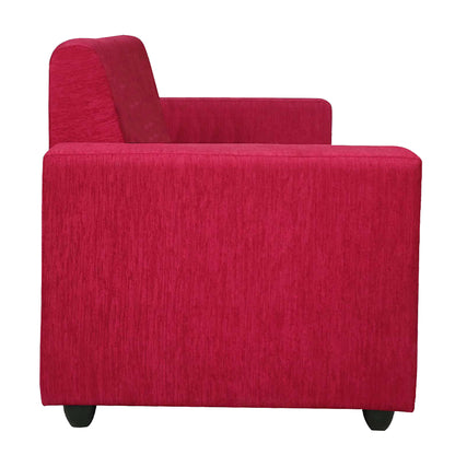 Cornelia Fabric 4 Seater (3 Seater + Ottoman) Sofa - Red