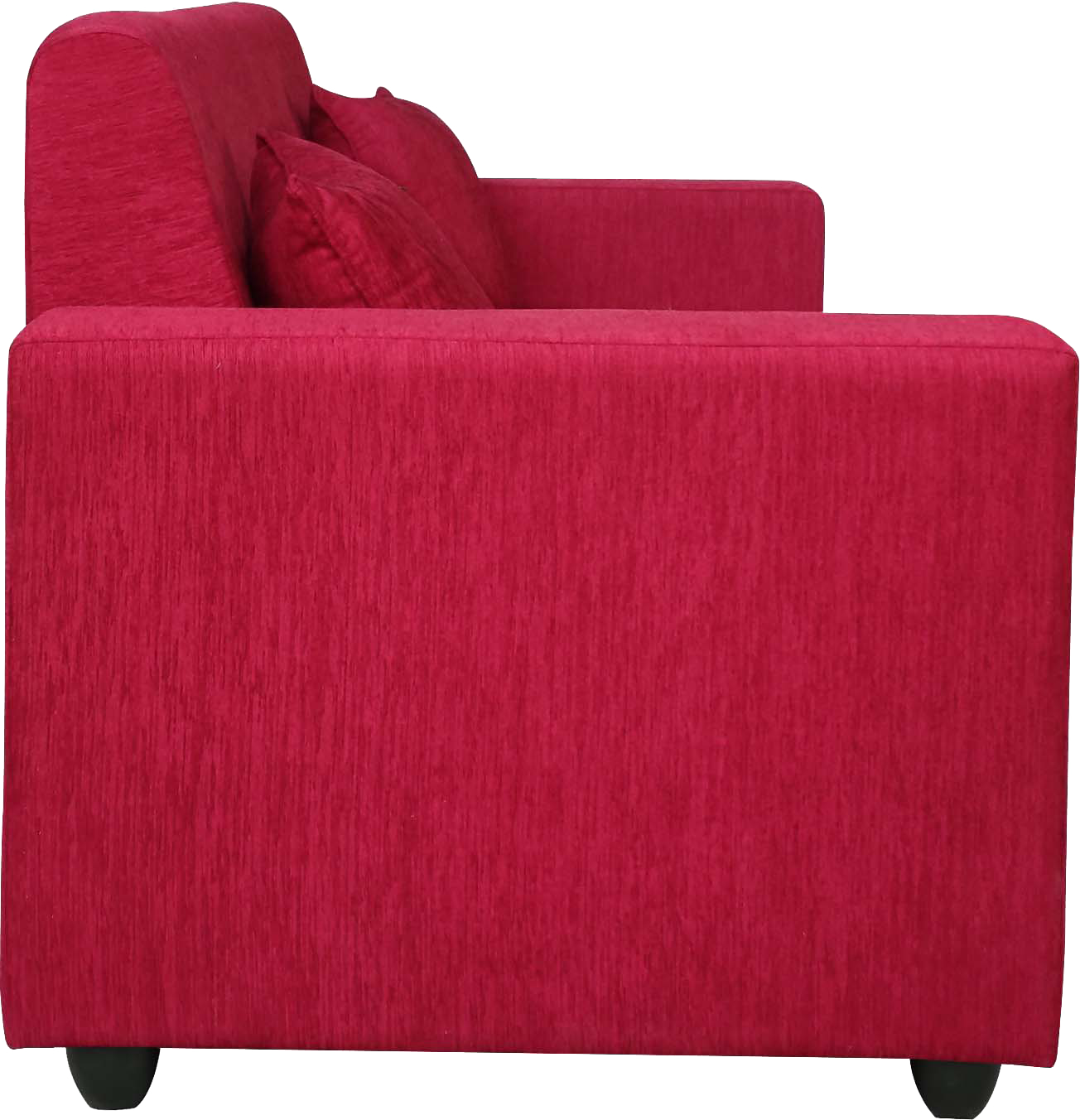 Cornelia Fabric 4 Seater (3 Seater + Ottoman) Sofa - Red