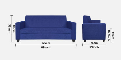 Cornelia Fabric Sofa - Blue