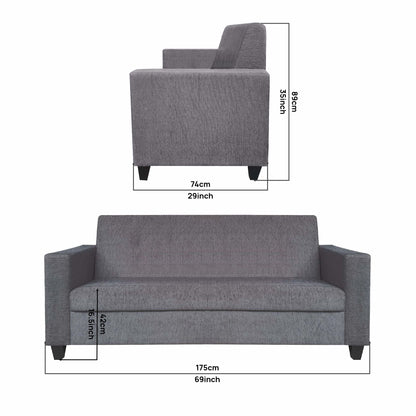 Cornelia Fabric Sofa - Grey