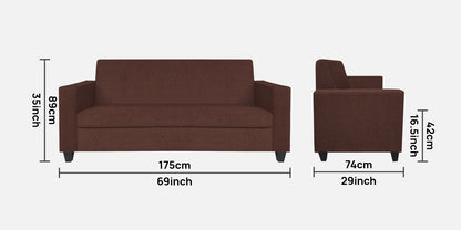 Cornelia Fabric Sofa - Coffee