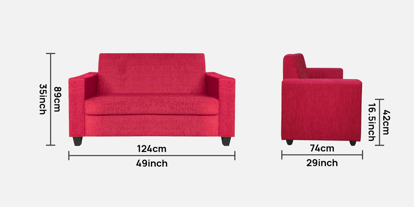 Cornelia Fabric Sofa - Red