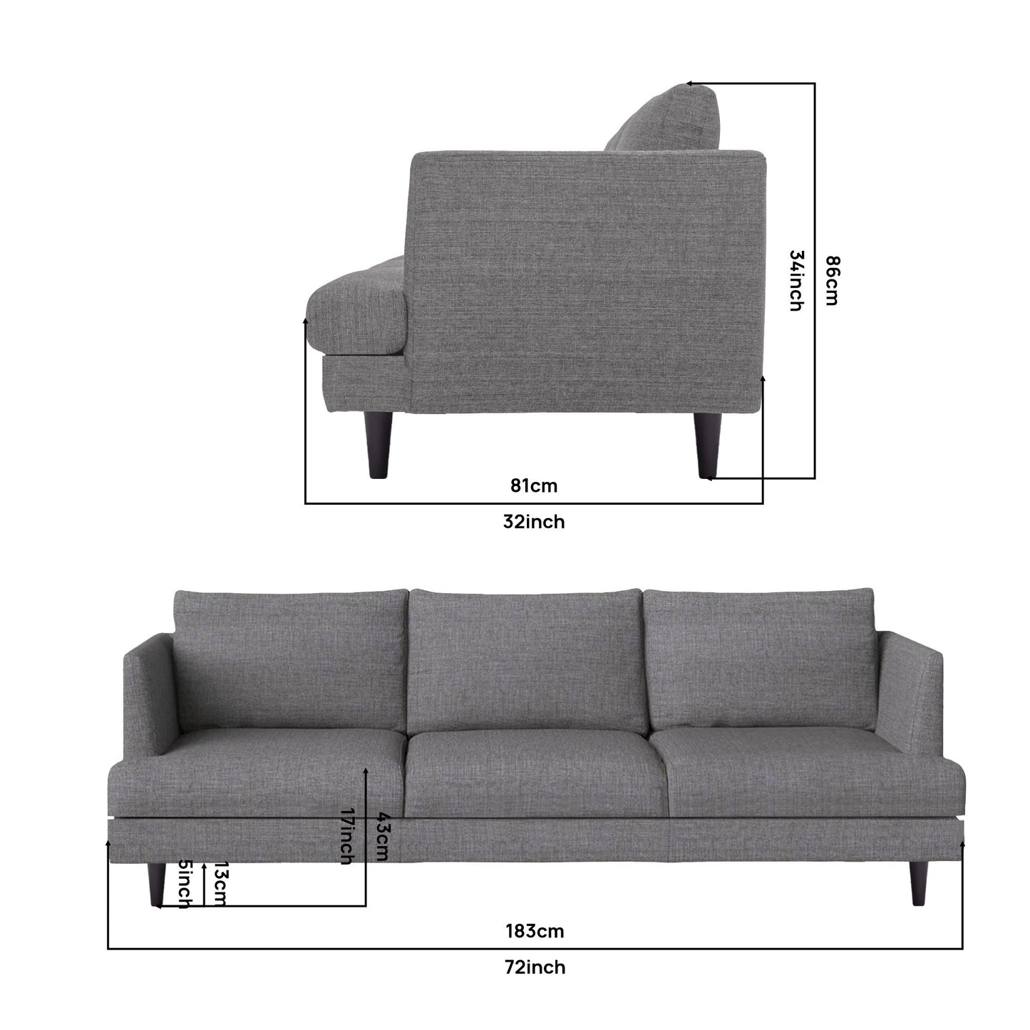 Titus Sofa - Grey