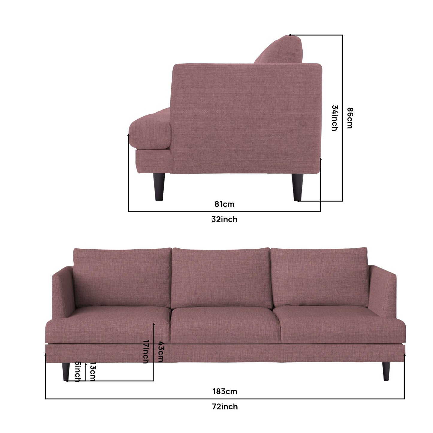 Titus Sofa - Rust