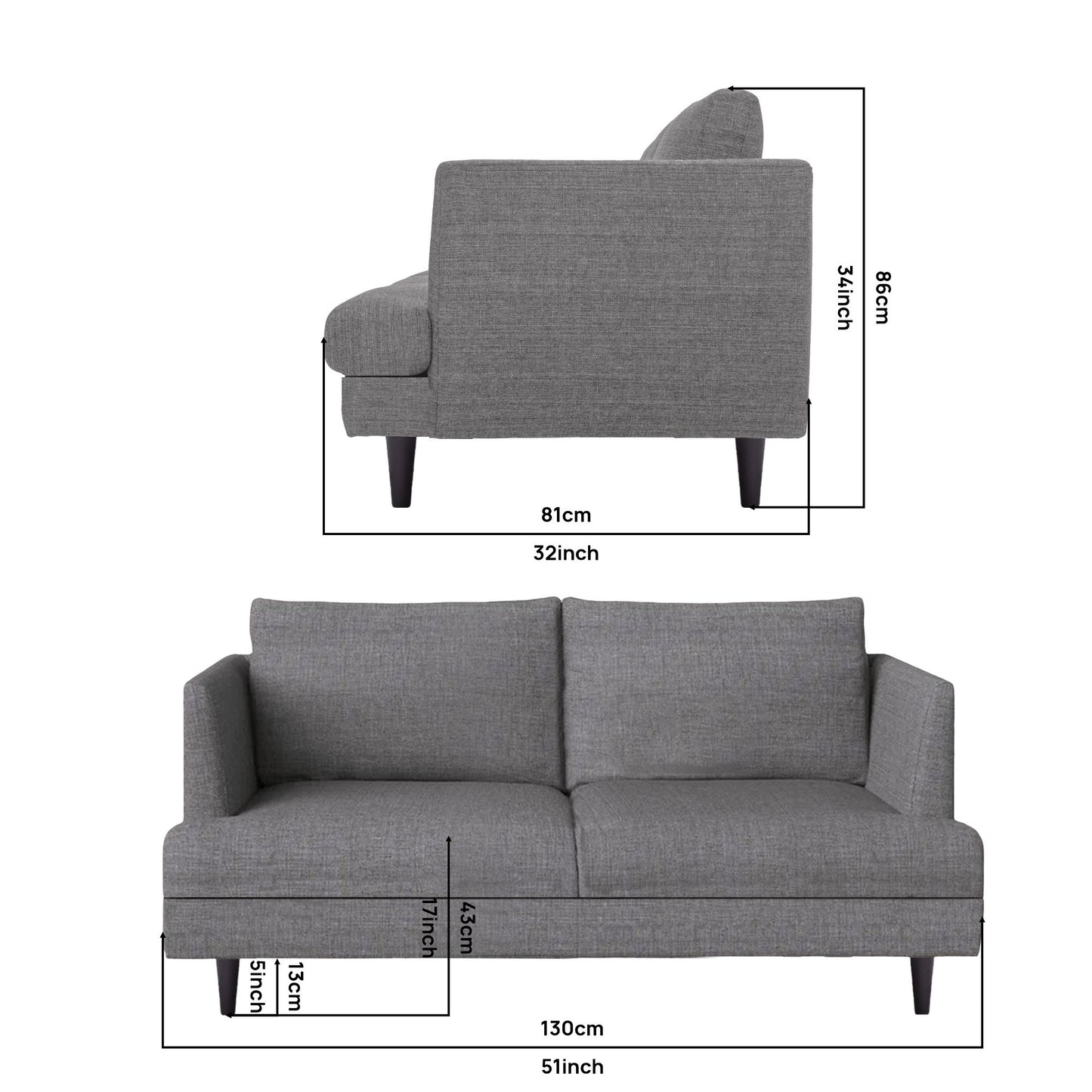 Titus Sofa - Grey