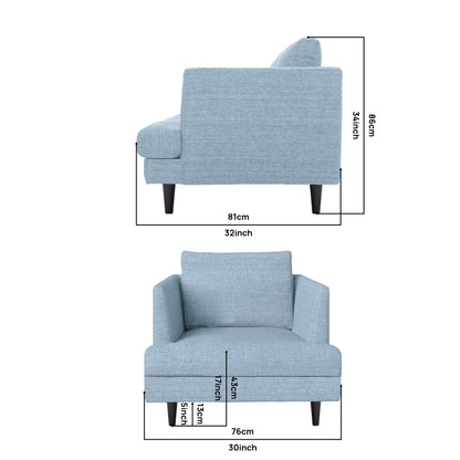 Titus Sofa - Teal   Blue