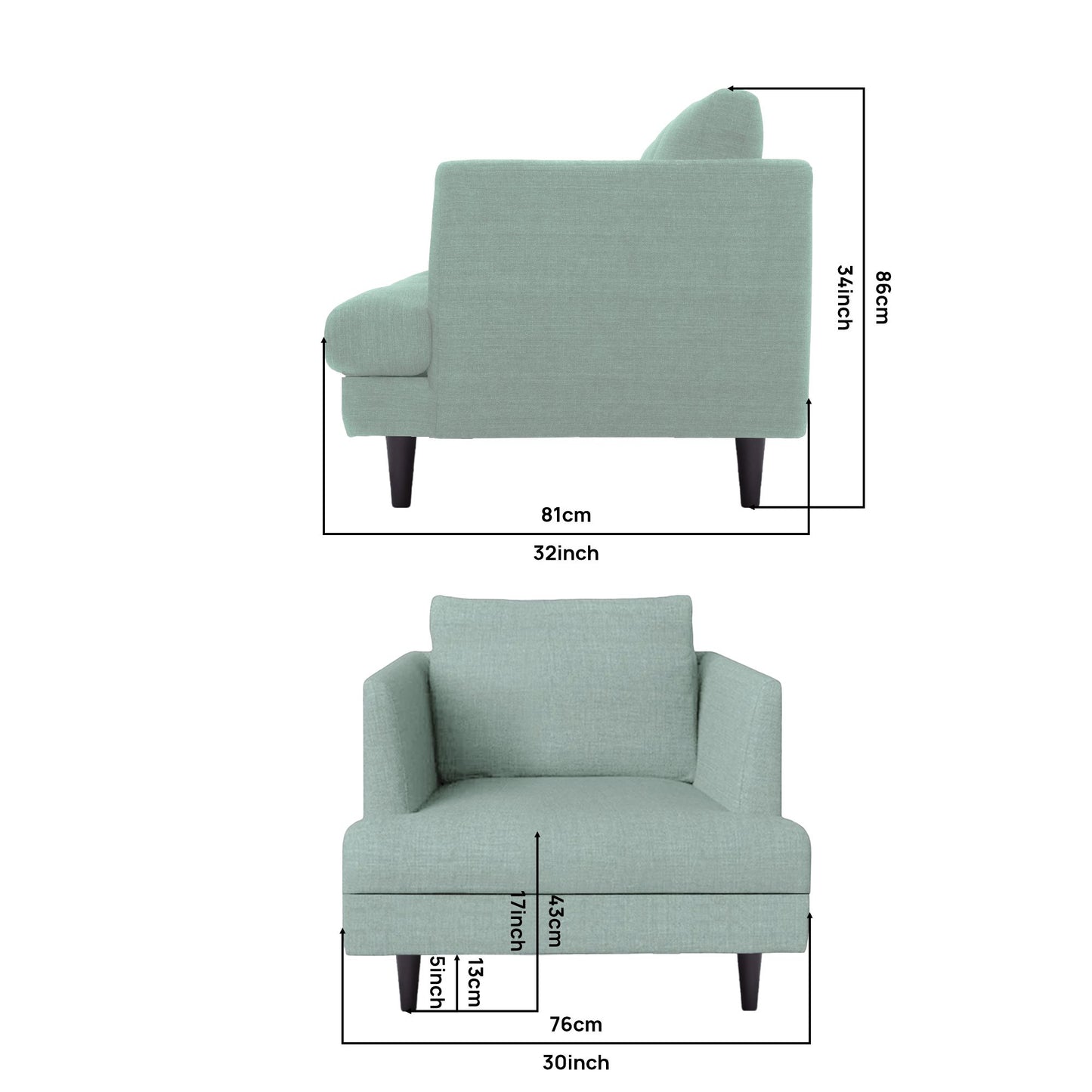 Titus Sofa - Teal   Green