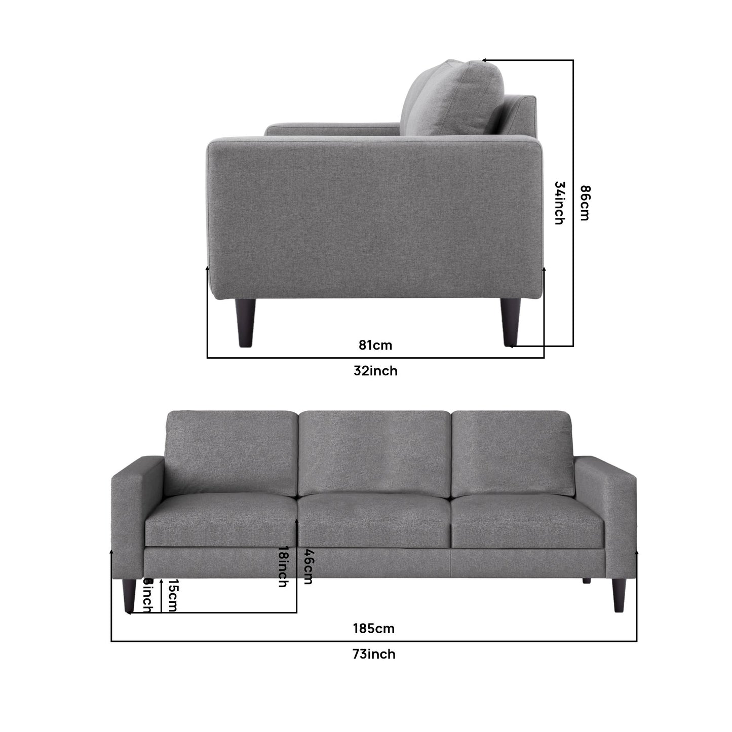 Arlen Sofa - Grey