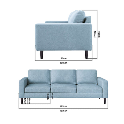 Arlen Sofa - Teal   Blue