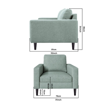 Arlen Sofa - Teal   Green