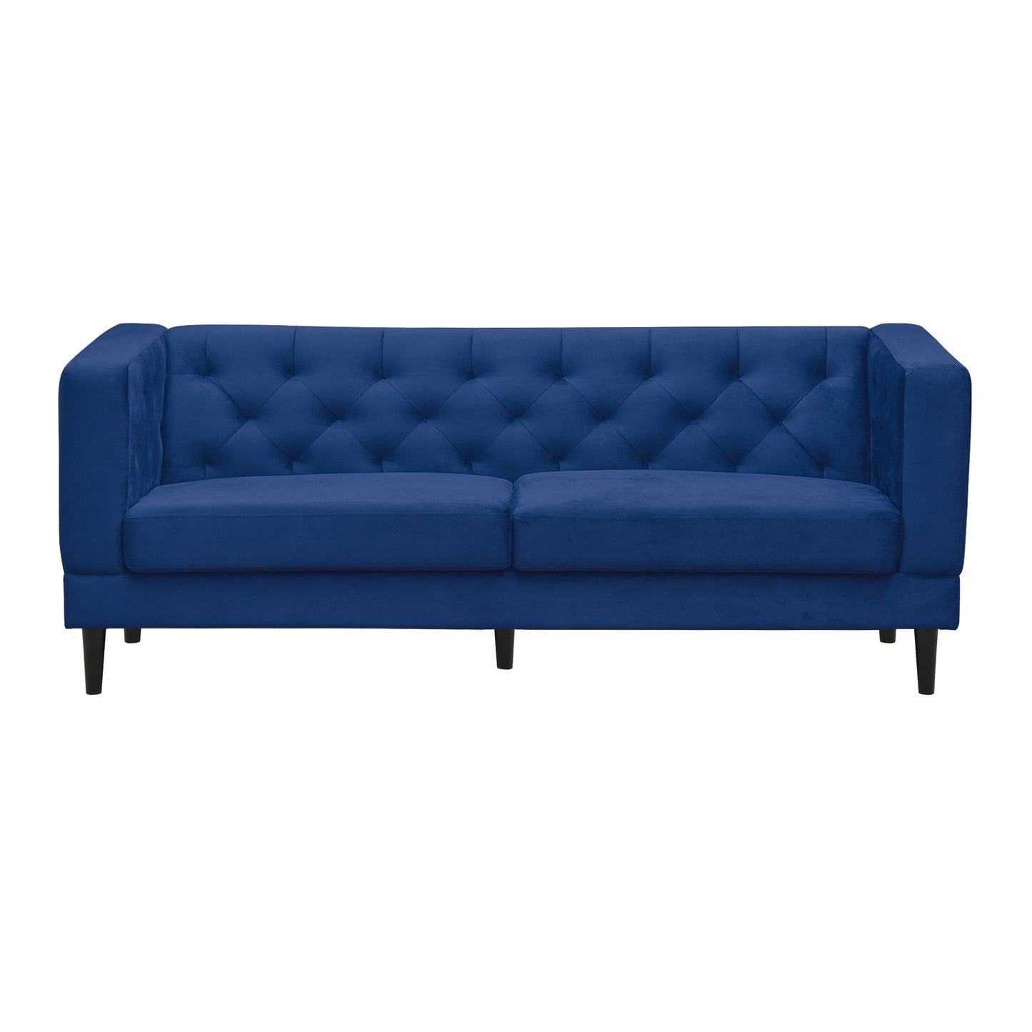 Willford Tufted Back Fabric Sofa - Blue