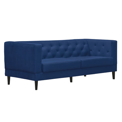 Willford Tufted Back Fabric Sofa - Blue