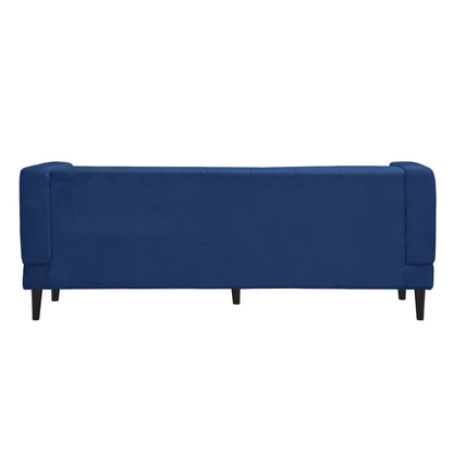 Willford Tufted Back Fabric Sofa - Blue