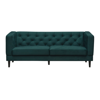 Willford Tufted Back Fabric Sofa - Green