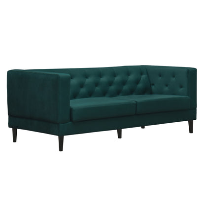 Willford Tufted Back Fabric Sofa - Green